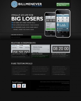 Mobile Site Template Psd Layered