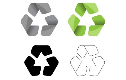 vector símbolo de reciclaje moderno
