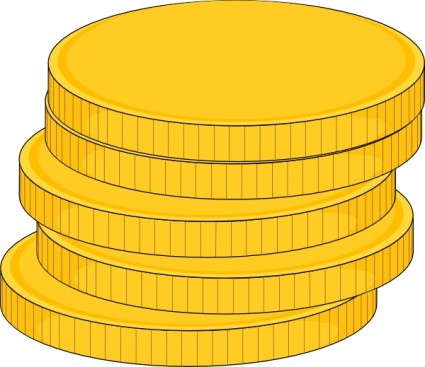 pila de dinero de monedas clip art