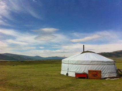 몽골 풍경 하늘