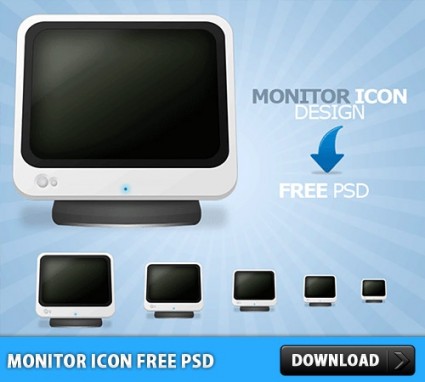 Monitor icono psd gratis
