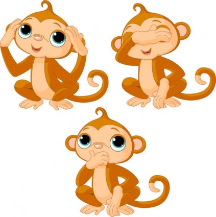 vector de imagen de dibujos animados mono