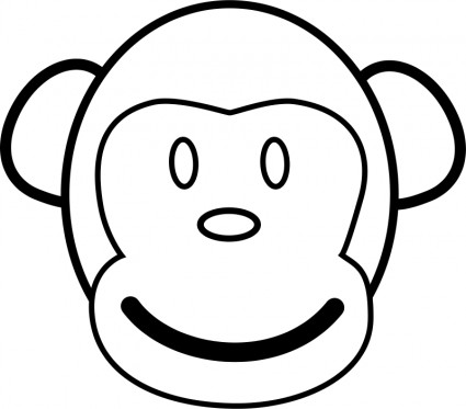 arte de linha do macaco