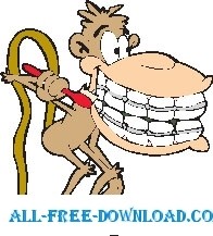monyet dengan kawat gigi