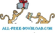 обезьян и подарки