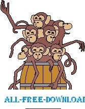 barile di scimmie di
