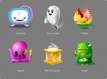 pacote de ícones de ícones de monstros