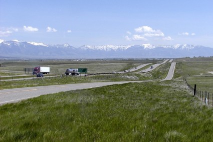 cenário de estrada Montana