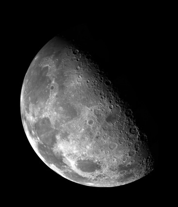 القمر القمر نصف الظلام
