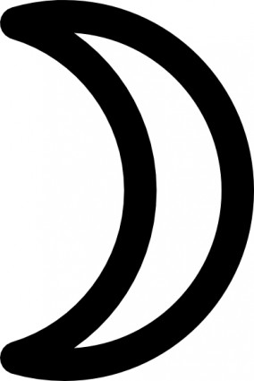Luna símbolo crescent clip art