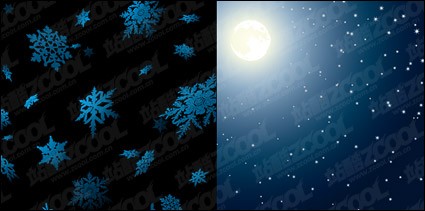 Moonlight und Schnee Vektor