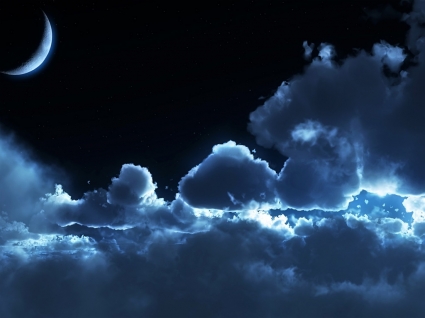 Mondaufgang Tapete Foto manipuliert Natur