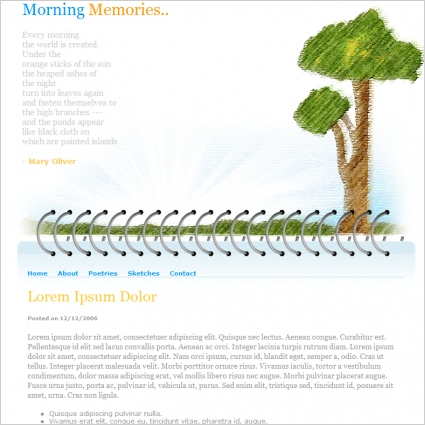 modèle de souvenirs matin