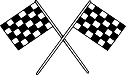 drapeaux de course automobile clipart