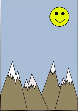 Mountains With Blue Sky Clip Art