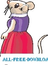 マウスのドレスを着て