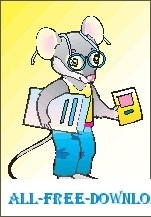 mouse dengan buku-buku