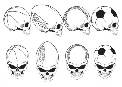 Bewegung Elemente Schädel skull