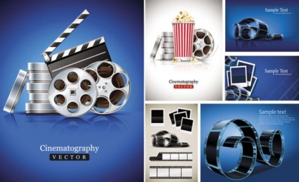 apoyos de la película y la imagen de alta definición de equipo clip art