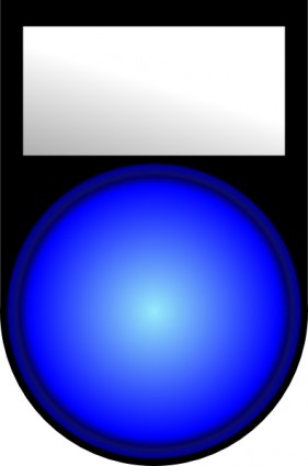 MP3 player biru terang clip art