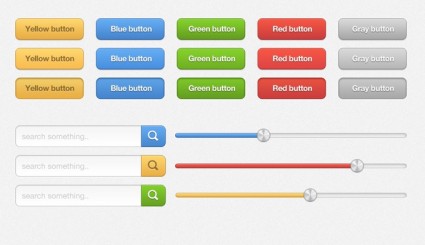 Mulit coloré des éléments d'interface utilisateur