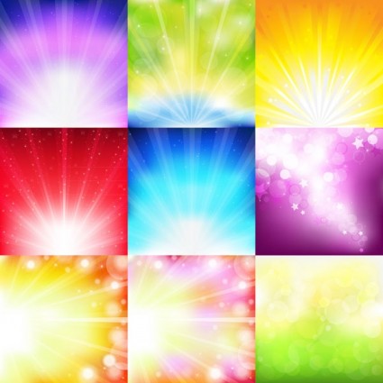 cahaya latar belakang multicolor theme vektor