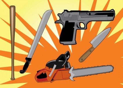 gráficos de vectores de armas de asesinato