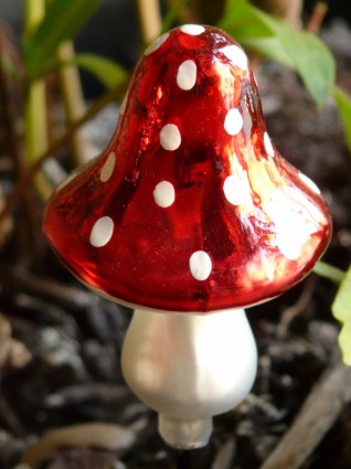 Mushroom Fly Agaric Glass