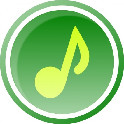 âm nhạc biểu tượng màu xanh lá cây