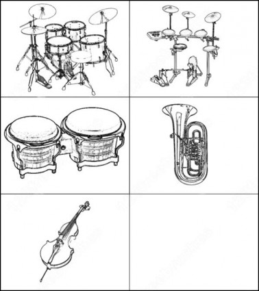 Musik-Instrumente-Pinsel