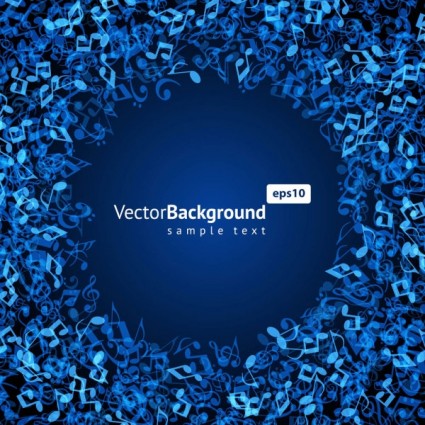 Music Keys Blue Background Vector