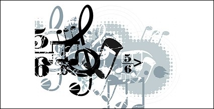 elementos de diseño de vector de música