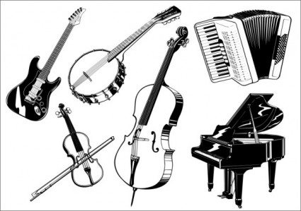 Musikinstrumente die Klasse Vektor b