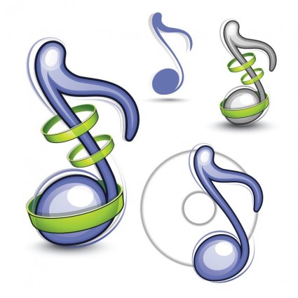 illustration vectorielle note de musique