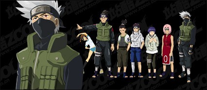 personajes de Naruto de vectores de material