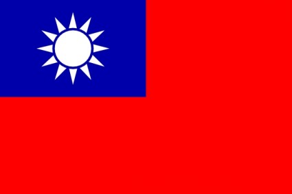 Flagge der Republik China-Taiwan im Svg format ClipArt