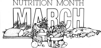 nacional de nutrição mês março clip-art