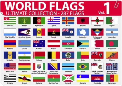 lá cờ quốc gia hoặc khu vực và khu vực cờ vector
