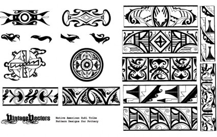 padrões de cerâmica indígena