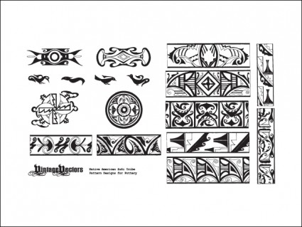 美洲原住民陶器图案