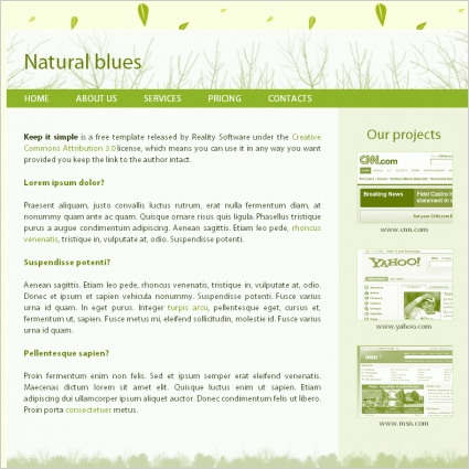 plantilla natural blues