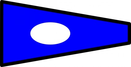 Bandera de señal náutica clip art