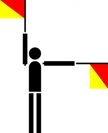 ClipArt j del bandiera navale semaphore