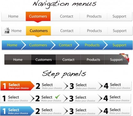 탐색 메뉴 및 단계 패널