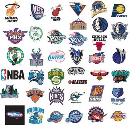 insignias de vector del equipo de baloncesto de la NBA