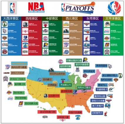 squadre NBA e la distribuzione di standard vettoriale