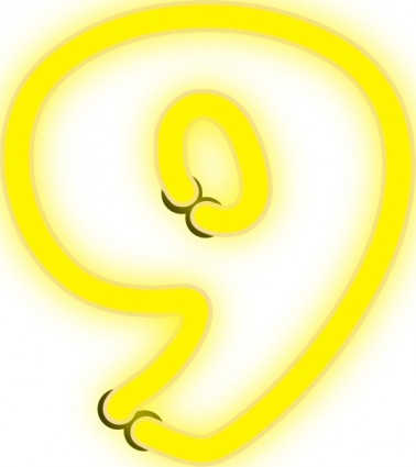 Neon Numerals With Number Clip Art
