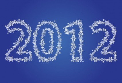 New Year Made Of Snowflakes