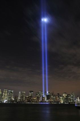 tributo a New york city nel cielo luci