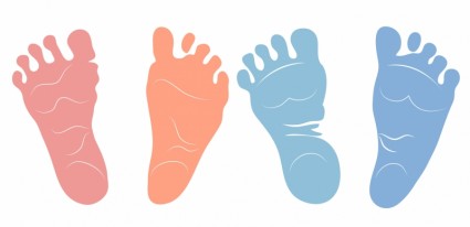 新生児の足跡